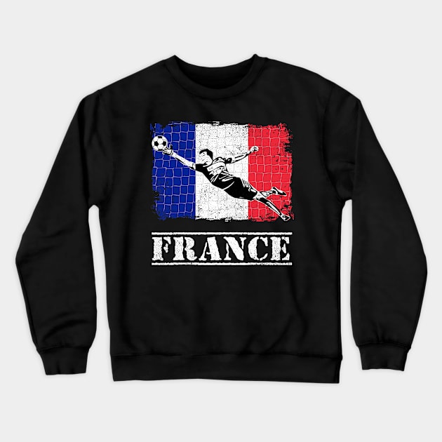 France Soccer Goalie Goal Keeper Shirt Crewneck Sweatshirt by zeno27